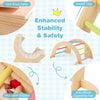 Kids climbing arch playset with solid wood frame, removable cushion, and stoppers for safe, versatile play.