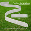 20 FT galvanized metal landscape edging displayed in a curved shape, ideal for creating custom garden borders.