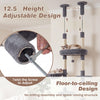 6-tier gray cat tree with height adjustable design, plush bed, and sisal scratching posts for indoor feline fun.
