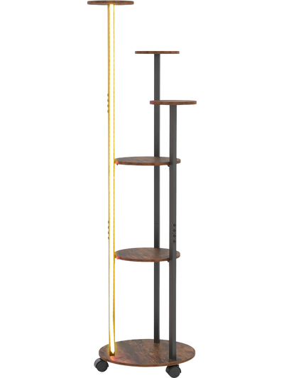 Costway 6-Tier Plant Stand w/ RGB Light & Wheels 57