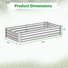 Galvanized raised garden bed dimensions: 6 x 3 x 1 FT, featuring sturdy corrugated panels for planting vegetables and.