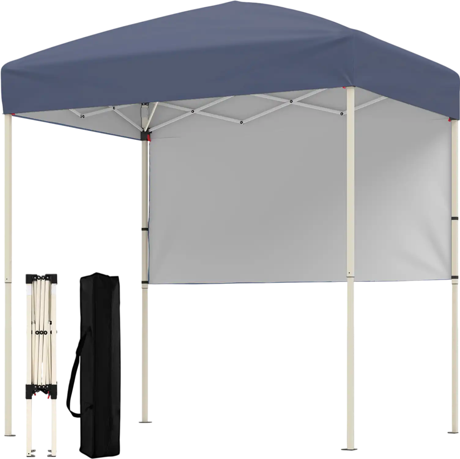 Costway 6' x 4' Pop-Up Canopy Tent w/ 1 Half Sidewall Outdoor Sun Shelter 56062901 New