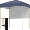6 x 4 FT Pop-Up Canopy Tent with 1 Half Sidewall Easy Setup Folding Outdoor Sun Shelter - Gallery View 1 of 10
