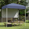 6 x 4 FT Pop-Up Canopy Tent with 1 Half Sidewall Easy Setup Folding Outdoor Sun Shelter - Gallery View 2 of 10