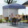 6 x 4 FT Pop-Up Canopy Tent with 1 Half Sidewall Easy Setup Folding Outdoor Sun Shelter - Gallery View 6 of 10
