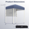 6 x 4 FT Pop-Up Canopy Tent with 1 Half Sidewall Easy Setup Folding Outdoor Sun Shelter - Gallery View 5 of 10
