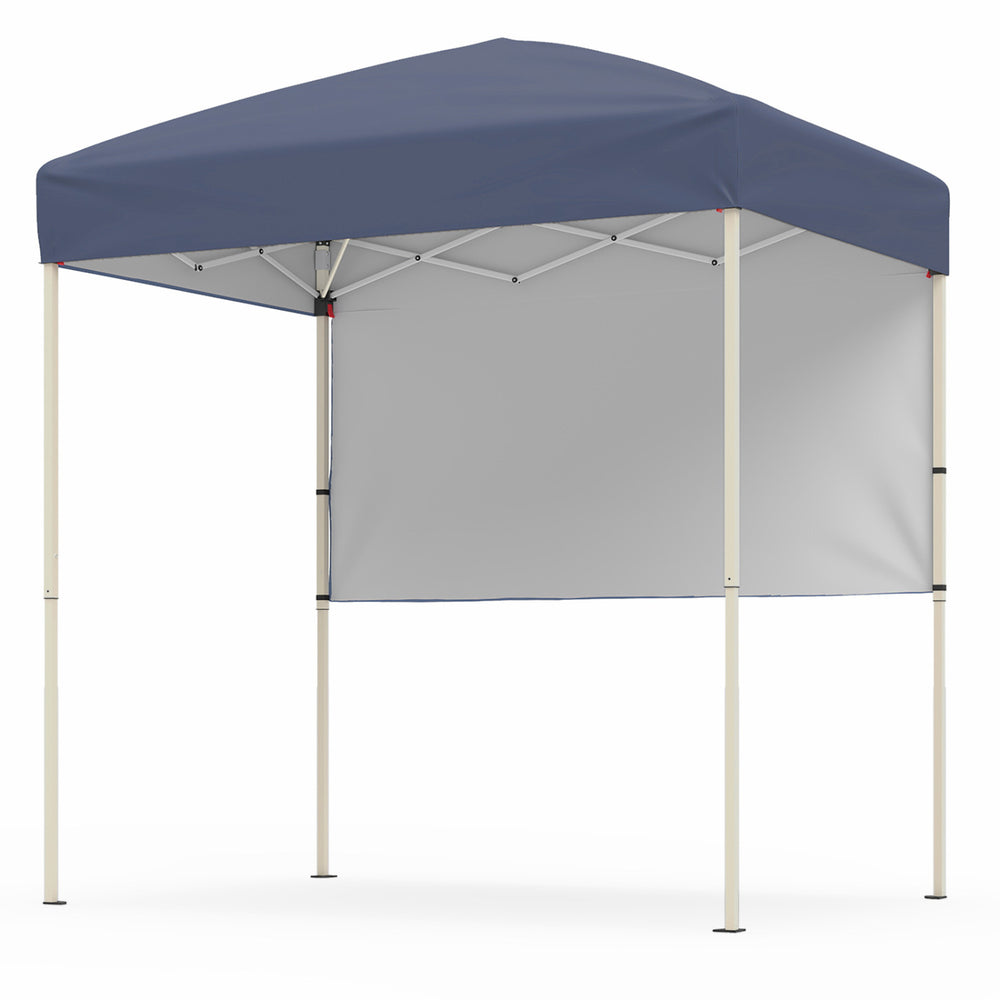 6 x 4 FT Pop-Up Canopy Tent with 1 Half Sidewall Easy Setup Folding Outdoor Sun Shelter - Gallery View 4 of 10
