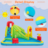 Detail view of the Outdoor Inflatable Water Bounce House showing multiple buckles, extra vent, and fastening belts for.