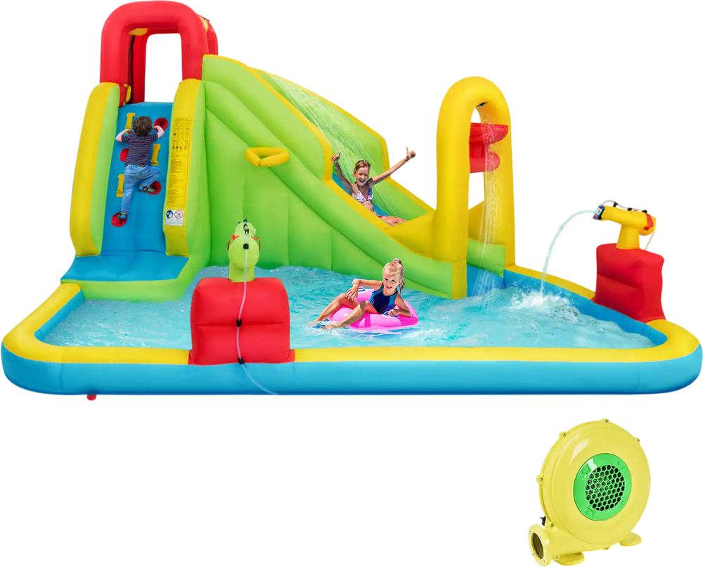 Outdoor Inflatable Water Bounce House with 480W Blower