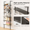 6-tier ladder shelf in oak with thickened boards, easy-to-clean surface, ideal for displaying plants and photos.