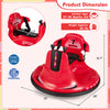 Red 12V kids ride-on bumper car with remote control, lights, and music, designed for safe and fun driving experiences.