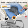 Vocic YR11 Commode Chair Flip-Up Armrests 400 lb. Capacity Height/Width Adjustable New