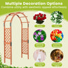 7.7 feet wooden garden arch arbor with lattice trellises, perfect for climbing plants and decorative displays.
