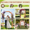 Wooden garden arch with lattice trellises, ideal for climbing plants, wedding entry, or patio decoration.
