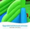 Upgraded armrests on the inflatable crocodile water slide enhance safety while sliding, perfect for kids' outdoor fun.