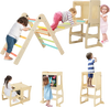 Multicolor 7-in-1 toddler climbing toy with slide, ladder, and table set, ideal for kids aged 3-14 years for active.