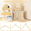Adjustable climbing ladder with three safety heights for the 7-in-1 indoor climbing toys, perfect for toddlers' play.
