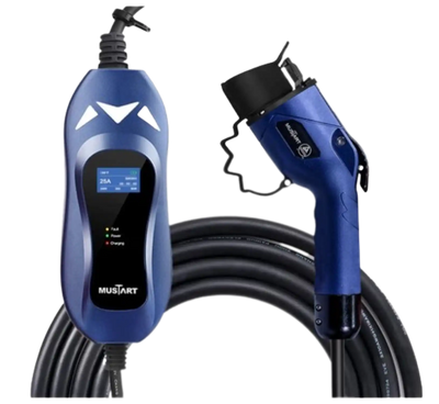 Mustart Power Level 2 EV 25A 25' Cable NEMA 10-30 Portable Charger New