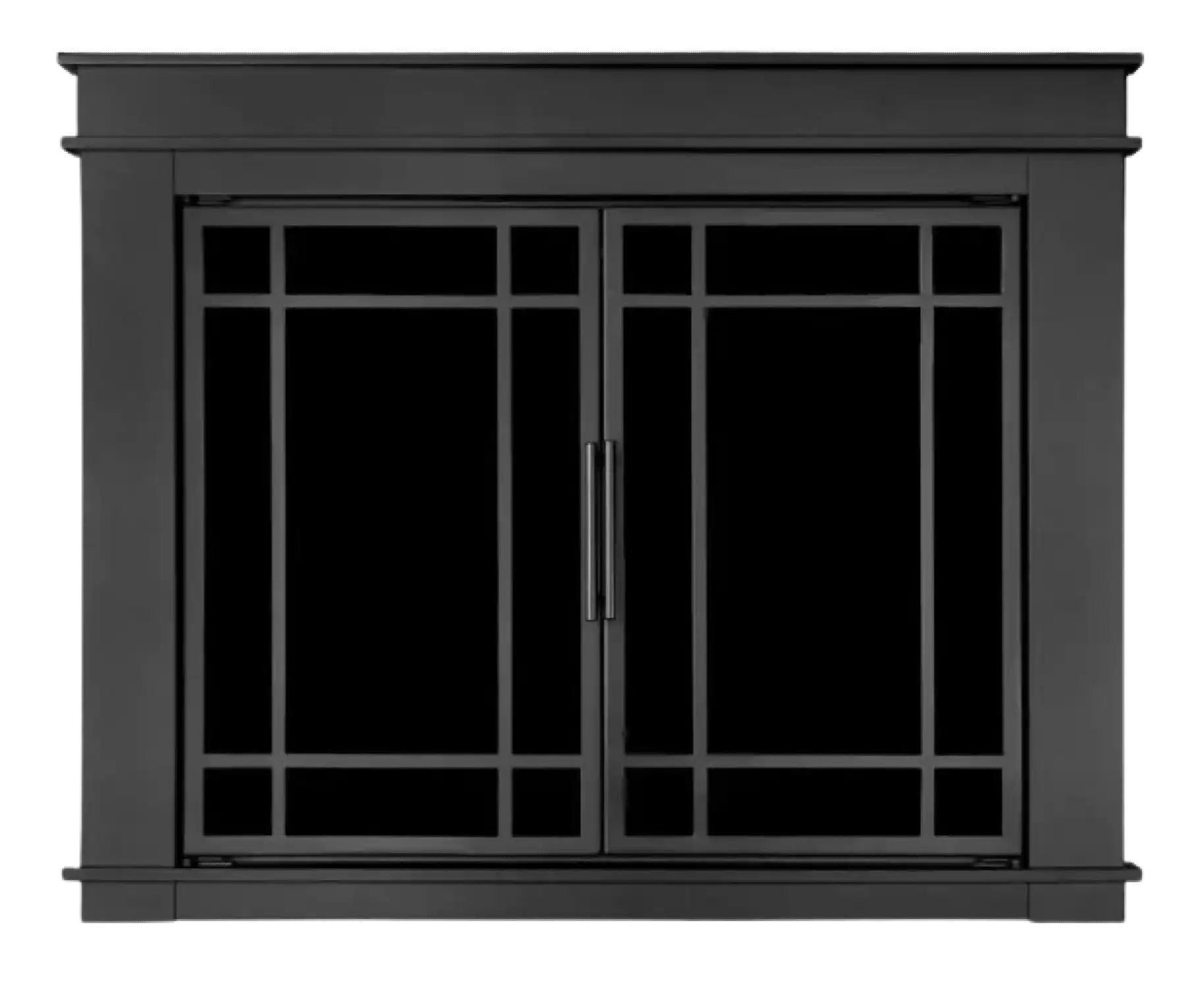 Pleasant Hearth Fillmore Large 32.5 by 43 in. Opening Glass Fireplace Doors Midnight Black New