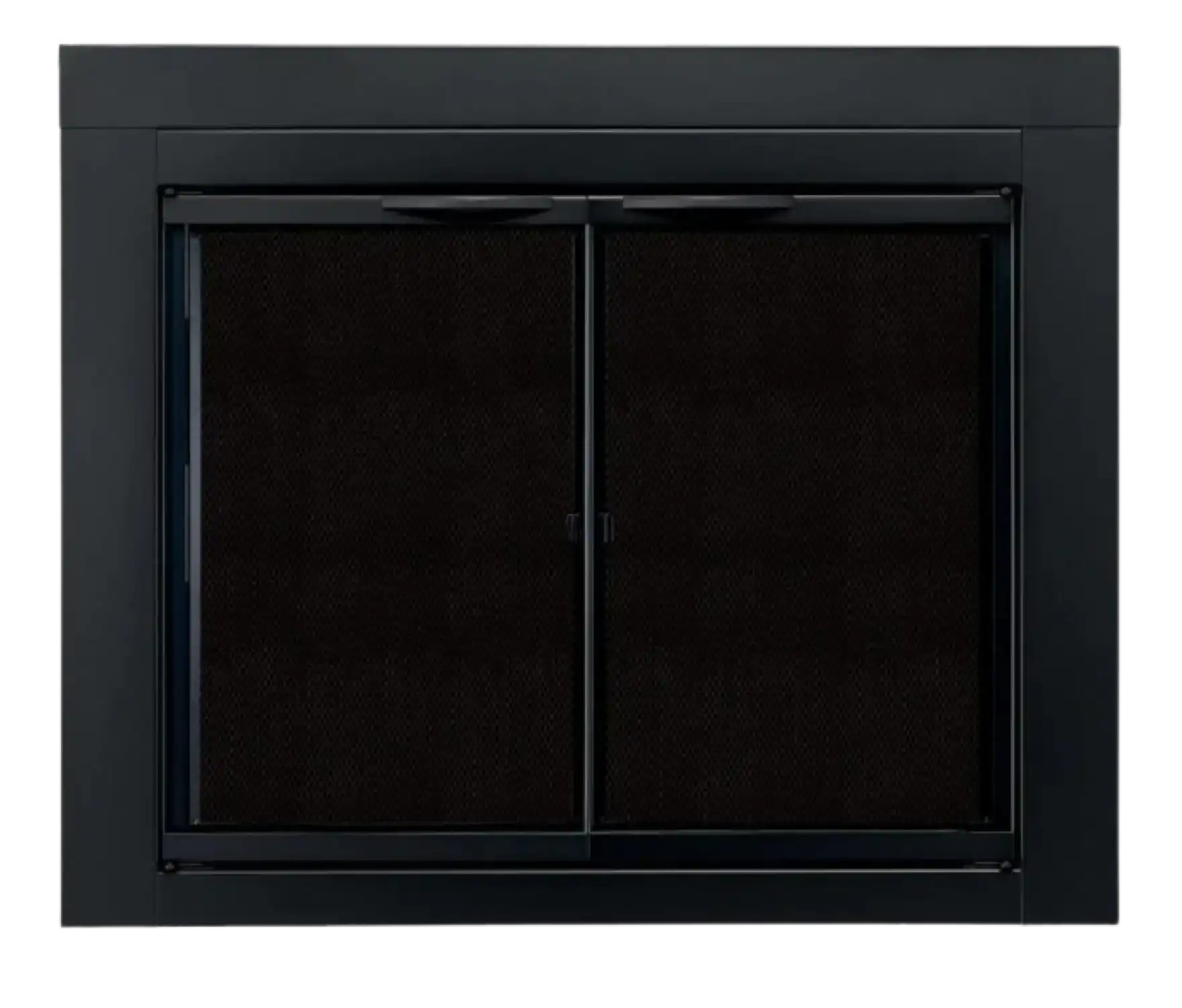 Pleasant Hearth Alpine Medium 32.5 by 37.5 in. Opening Glass Fireplace Doors Black New