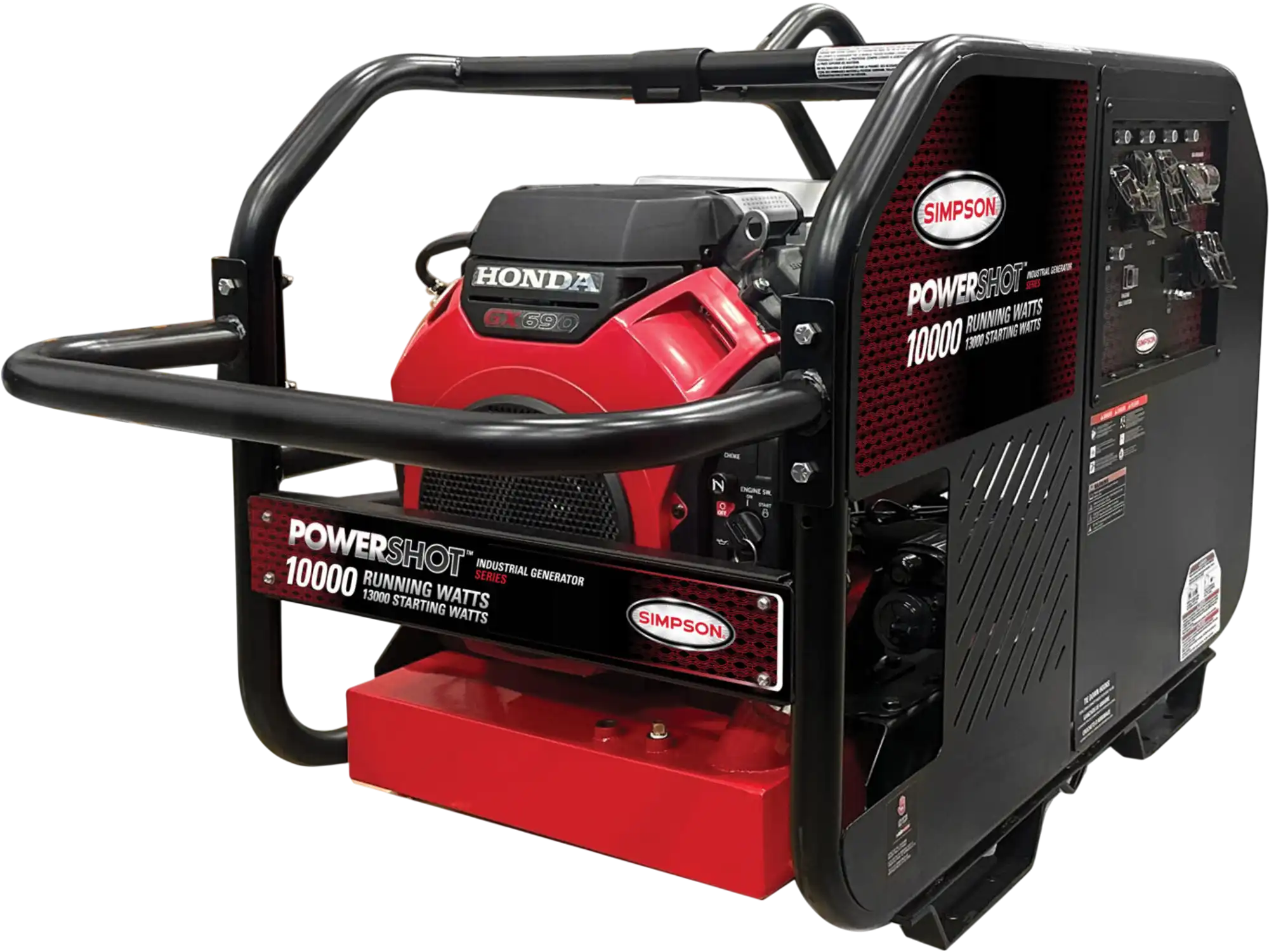 Simpson Industrial Generator 9000/10000W 50A Gas Honda GX630 Electric Start SCGH10000E New