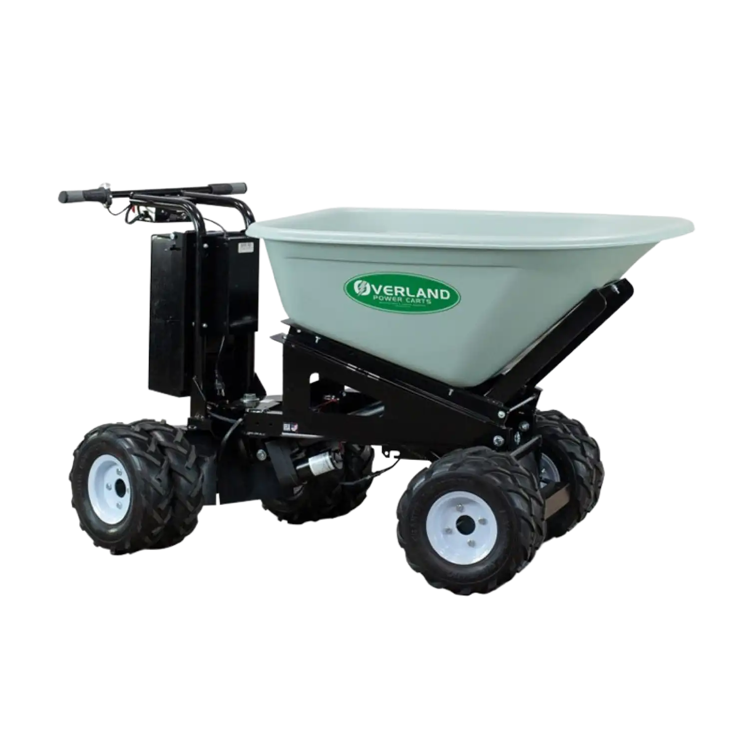 Overland Electric Wheelbarrow 10 cu. ft. With 4WD Power Dump And Extended Range Battery New