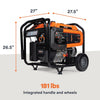 Generac GP6700E DF dimensions and weight graphic