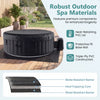 Round SPA pool with 110/130 air jets, reinforced PVC walls, and insulated cover for outdoor relaxation.