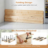 Folding picnic table with benches made of fir wood, seats 6, ideal for patio gatherings, featuring a space-saving.