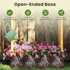 Wooden raised garden bed with lattice trellis, open-ended base for drainage, ideal for flowers and vegetables in.