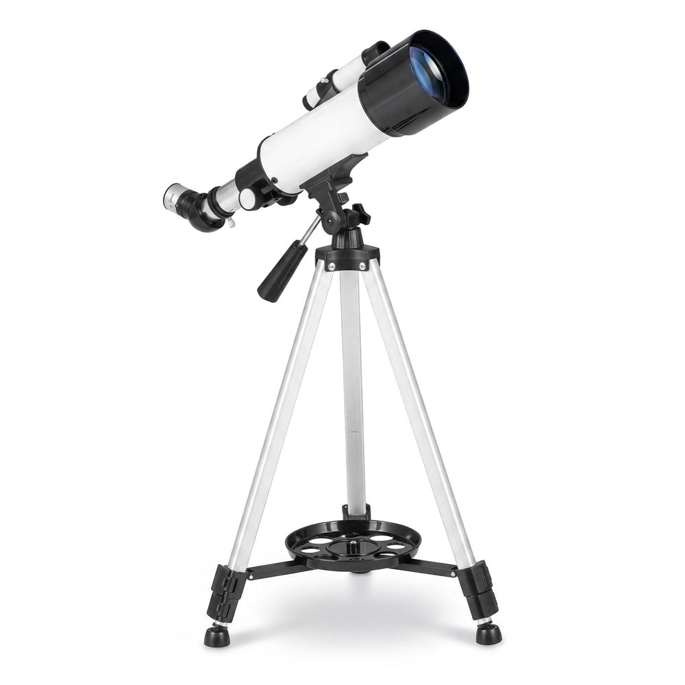 70 mm aperture refractor telescope with adjustable tripod, ideal for observing celestial bodies and wildlife.