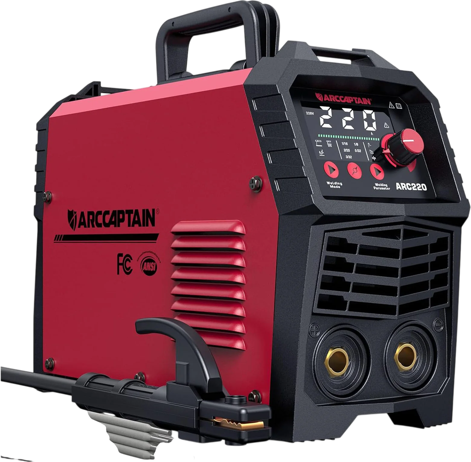 Arccaptain ARC220 Welder Arc/Lift TIG with 10 Rods 220 Amp 110/220V New