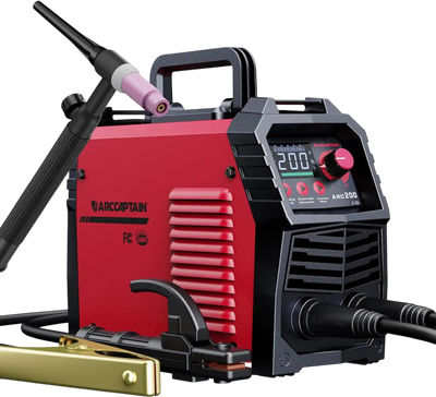 Arccaptain ARC200L Stick Welder Synergic 200A IGBT 110/220V with Lift TIG Torch New
