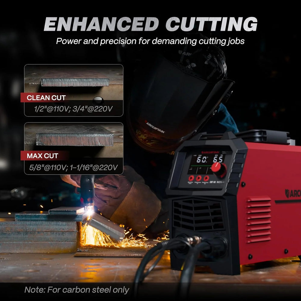 Arccaptain CUT60 Plasma Cutter Non-HF Blow Back Pilot Arc 60 Amp 110V/220V New