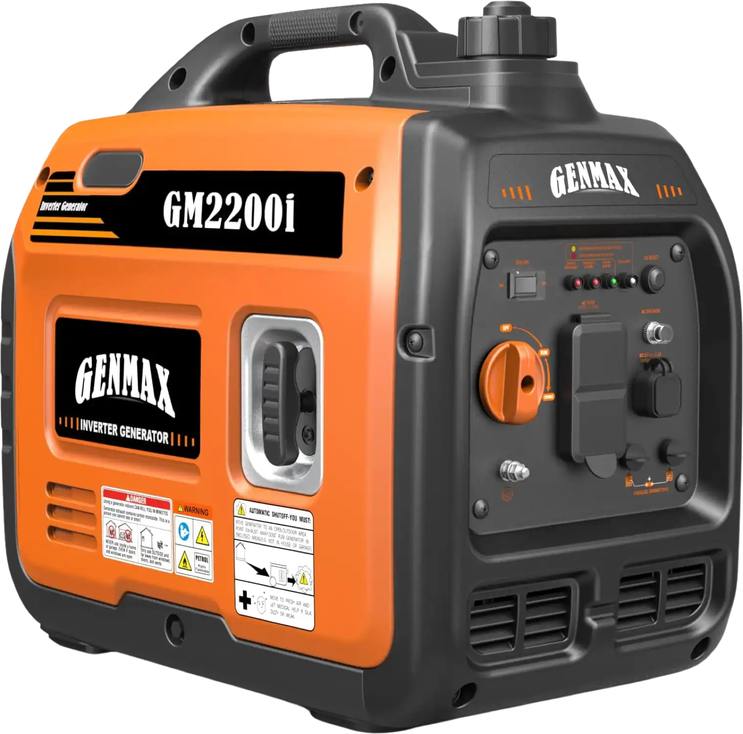 GENMAX GM2200i 20 Amp 1800W/2200W Gas Inverter Generator with CO Detect Parallel Ready New