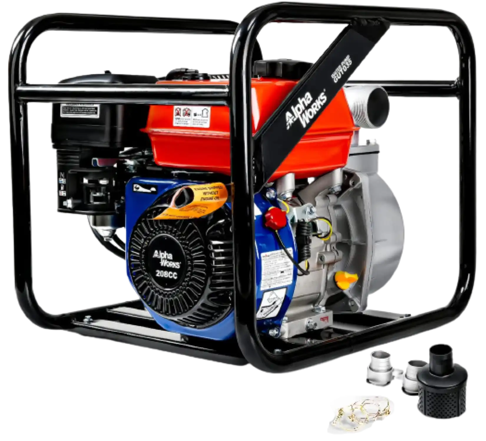 Alpha Works GUT035 7 HP Gas Engine 196 CC Max Flow 132 GPM Portable Water Pump New