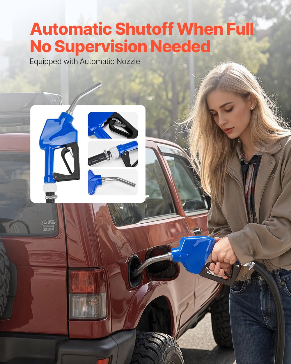 Vevor DEF Transfer Pump Kit 12V 7 GPM with 48 Gallon Tank Automatic Nozzle New