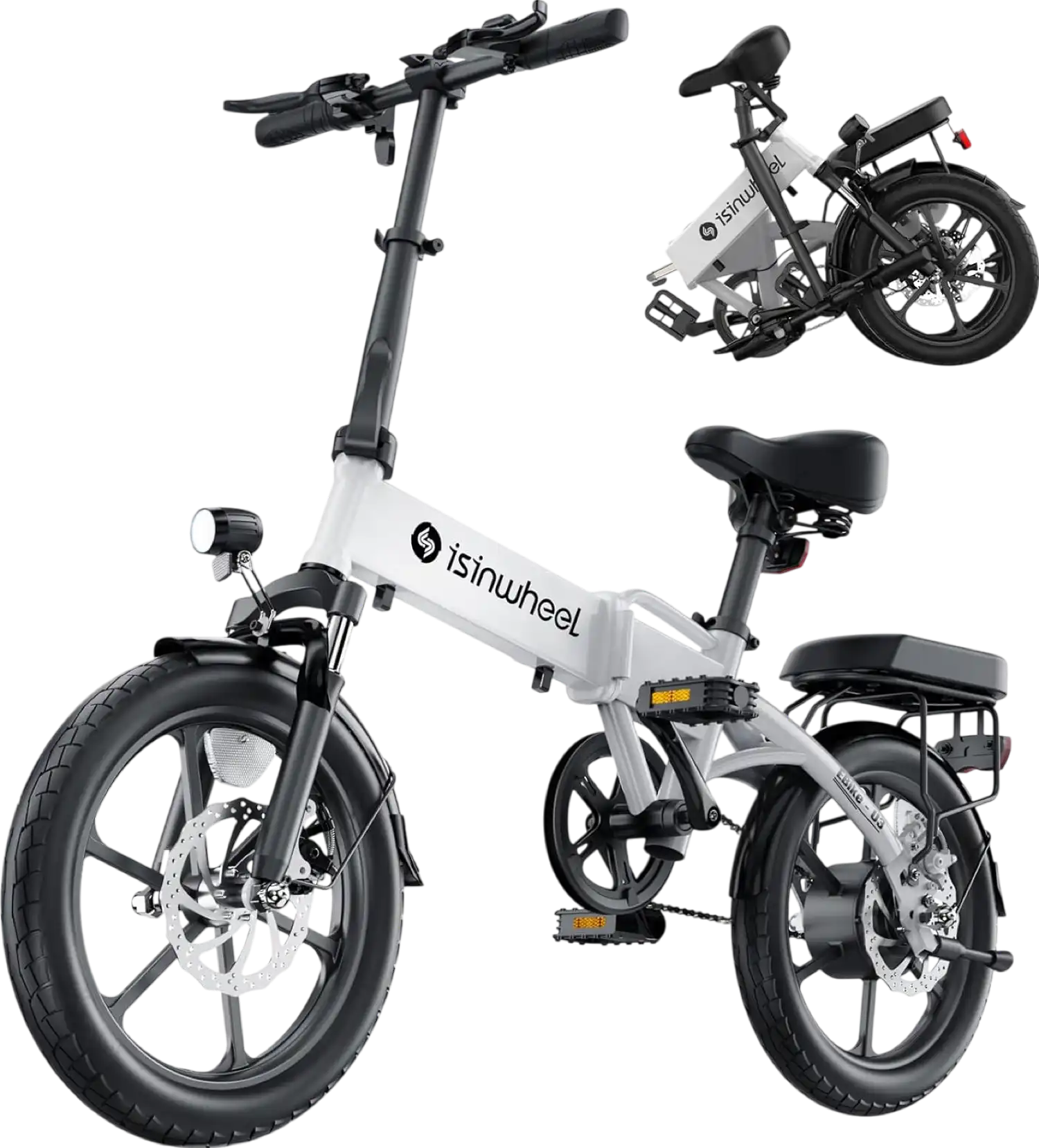 isinwheel U3 Folding Electric Bike 500W 36V 19 MPH 45 Mile Range New