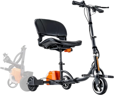 Super Handy GUT112 Passport 3 Wheeled Lightweight Long Range Folding Mobility Scooter New