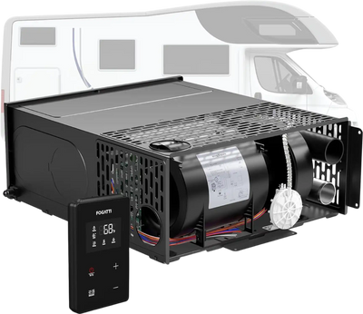Fogatti RV Furnace 35,000 BTU LP Gas with Smart Wired Controller without Door New