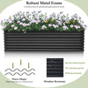 Dark gray 71-inch galvanized metal raised garden bed with wave-shaped surfaces, weather-resistant for outdoor gardening.