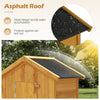Asphalt roof detail of the 71-inch garden tool storage cabinet, designed for waterproof protection and outdoor use.