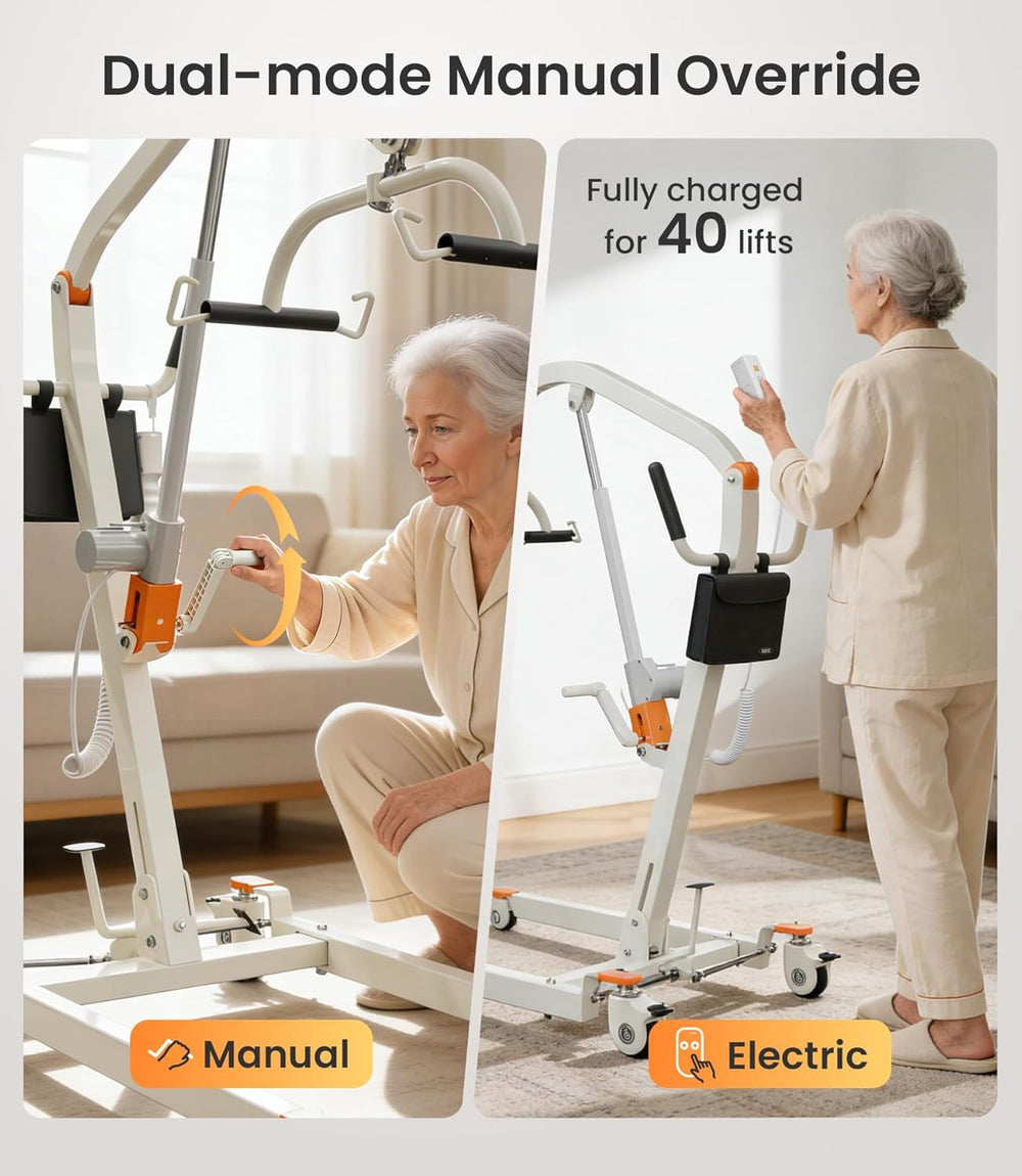 Vocic AY05 Electric Patient Lift Floor-to-Bed Transfer Aid Wireless Remote 330 lb Capacity New