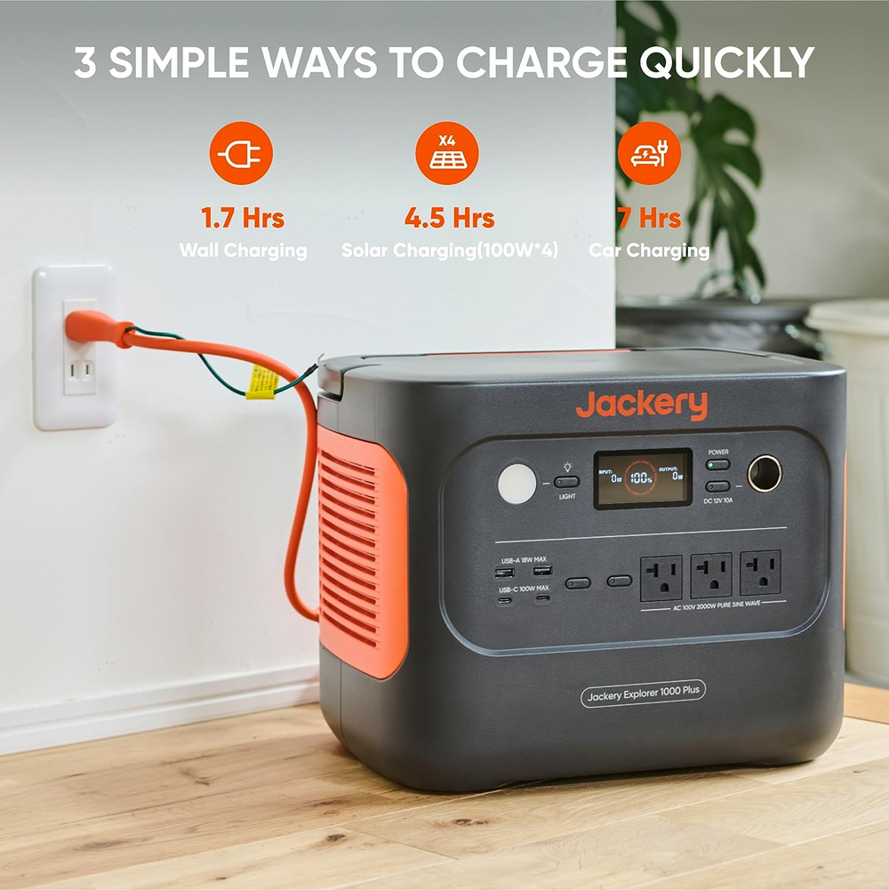 Jackery Explorer 1000 Plus Portable Power Station 1264Wh 2000W New