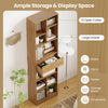 Freestanding 71-inch tall bookcase with 10 open cubes and large drawer for books, plants, and decorative items.