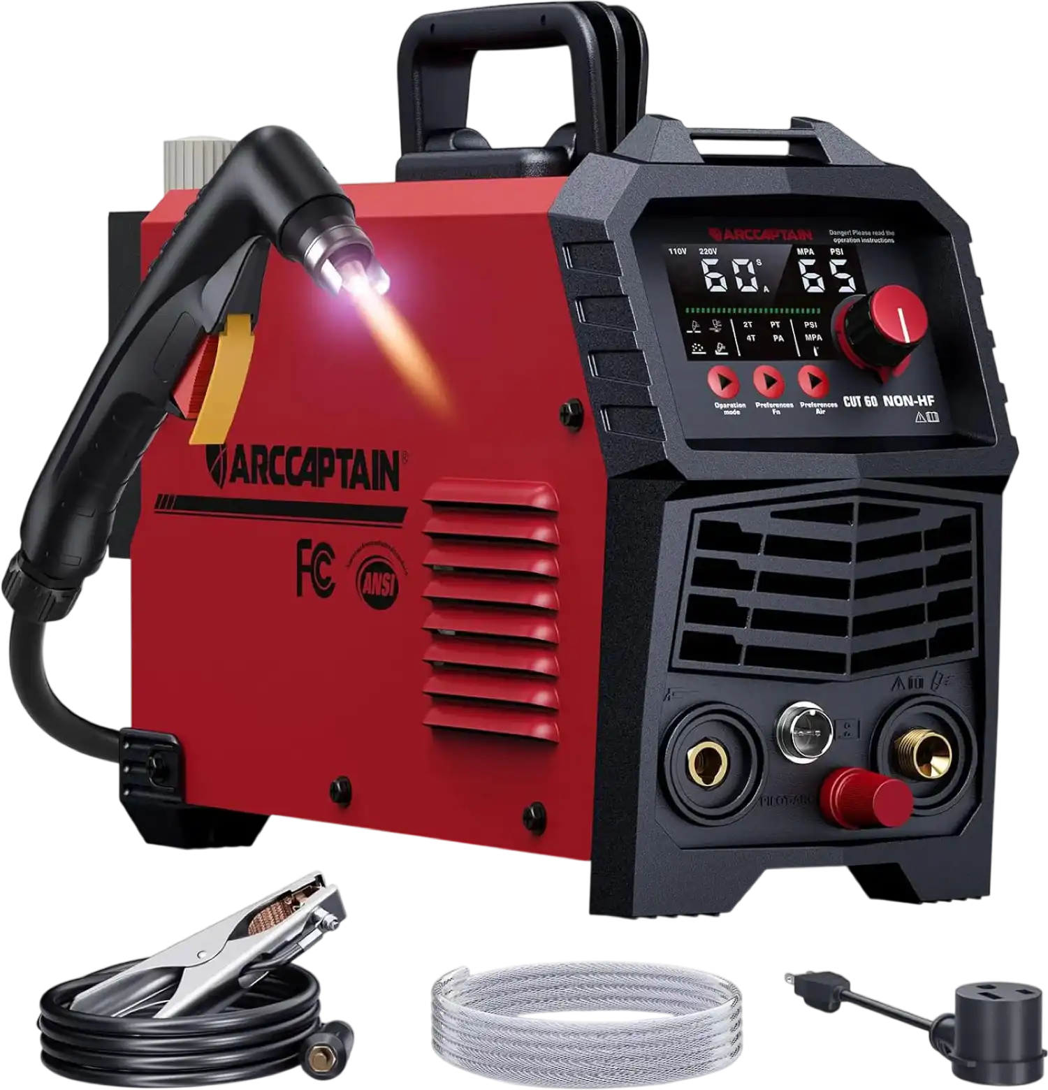 Arccaptain CUT60 Plasma Cutter Non-HF Blow Back Pilot Arc 60 Amp 110V/220V New