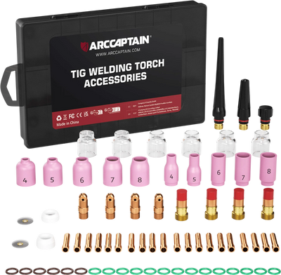 Arccaptain TIG Welding Torch Parts 71 Pieces for TIG200/TIG200P New