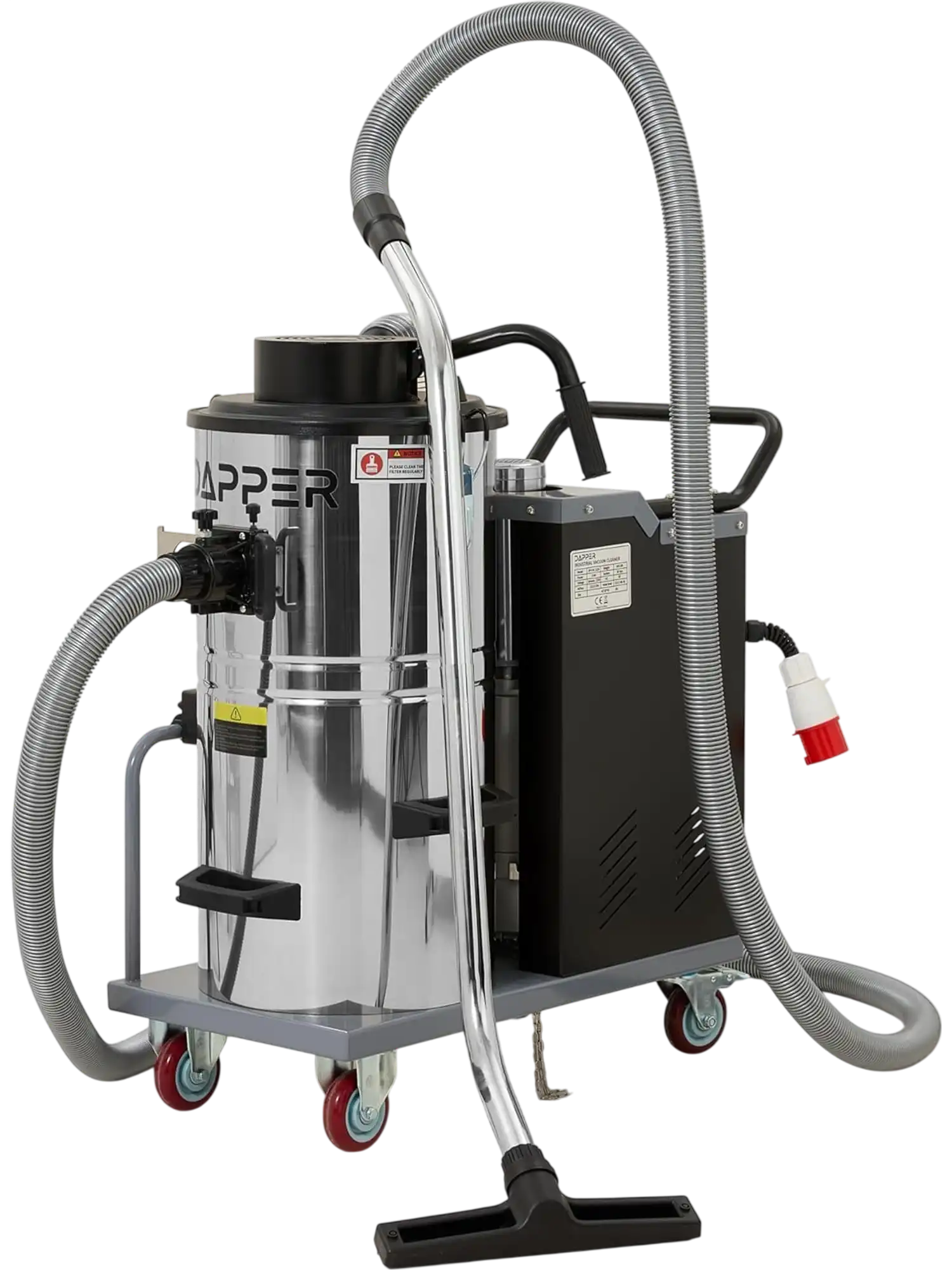 Dapper Supply Wet/Dry Vacuum 14.5 Gal. 6.84 HP 3-Phase 220V with Attachments New