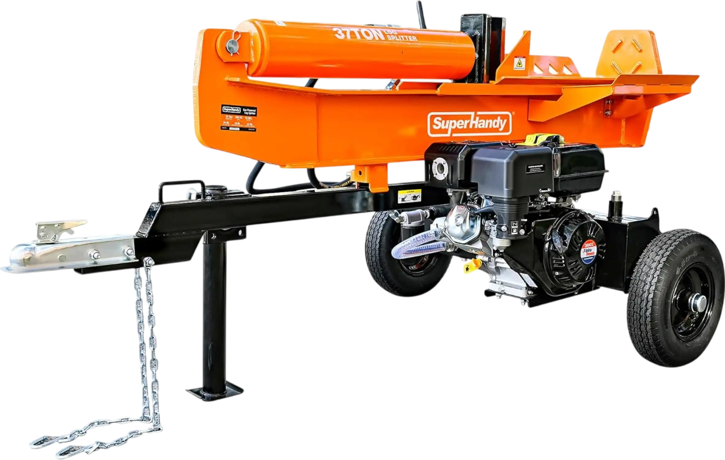 Super Handy GUT200 Log Splitter 37 Ton Full Beam Vertical/Horizontal 389cc Gas Towable New