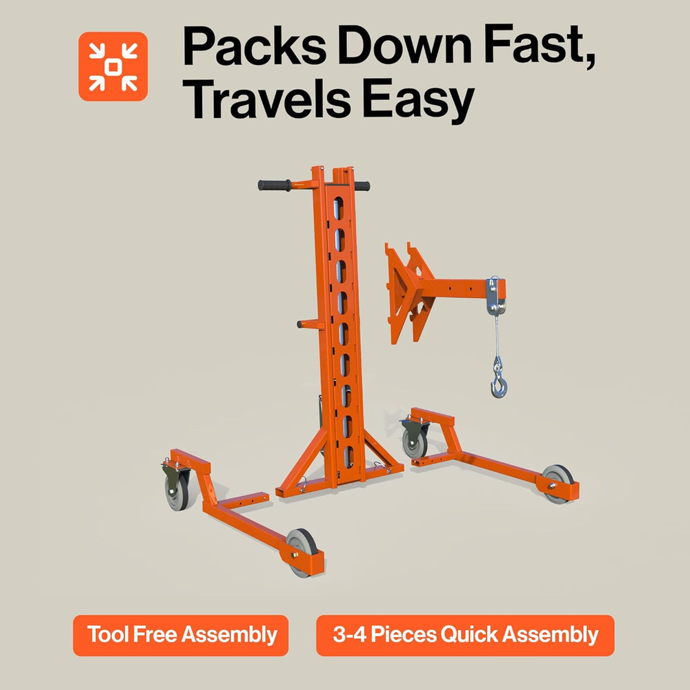 Super Handy GUO147 Drum Lift Manual Hydraulic for 55 Gal. Drums 550 Lbs Capacity New